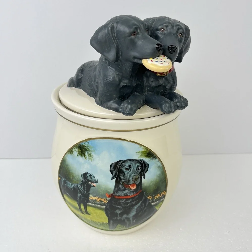 Bradford Exchange Rare Black Lab Cookie Jar Labrador Retriever Limited‎ 2014